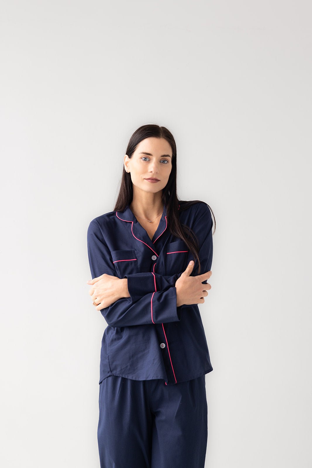 SALUA Classic Cotton Pajama Set – Women’s Lightweight Woven Pajamas, Ethically Made in Colombia - Triniskies