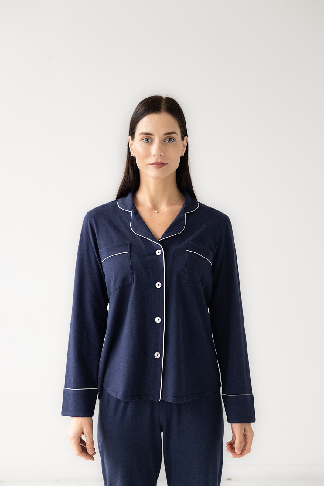 SALUA Classic Luxury Pajama Set – Brushed Pima Cotton - Triniskies