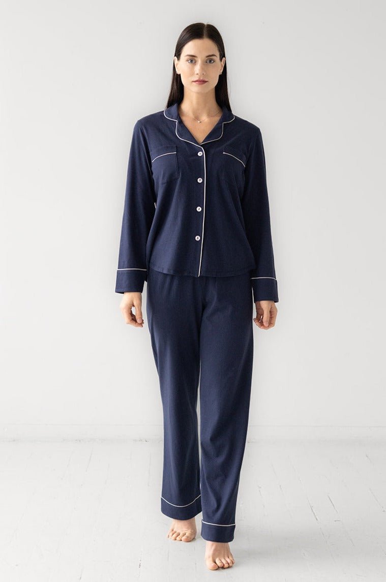 SALUA Classic Luxury Pajama Set – Brushed Pima Cotton - Triniskies