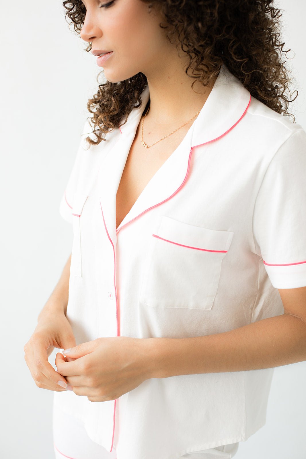 SALUA Classic Luxury Shorties Pajamas | Brushed Pima Cotton | Women’s Sleep Set - Triniskies