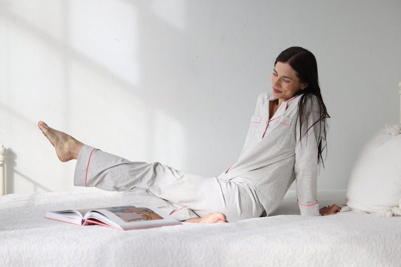 SALUA Classic Luxury Shorties Pajamas | Brushed Pima Cotton | Women’s Sleep Set - Triniskies