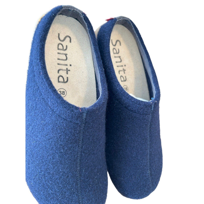 Sanita Shoes Sanita Women’s Wool Felt Clog Slippers, Navy Blue, Size 7 Womens Shoes