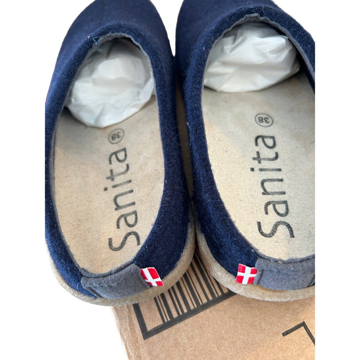 Sanita Shoes Sanita Women’s Wool Felt Clog Slippers, Navy Blue, Size 7 Womens Shoes