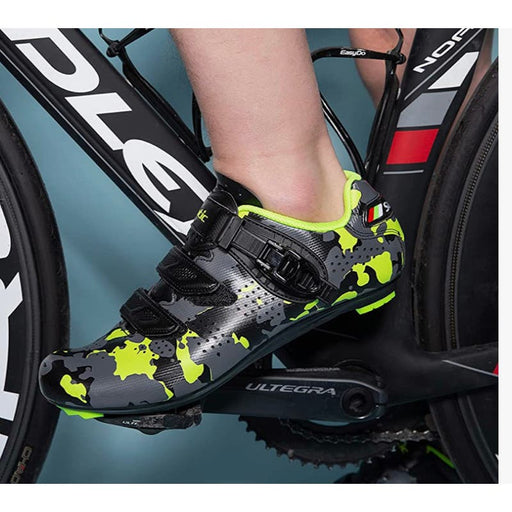 SANTIC 8(41) / Black "Santic Road Bike Cycling Shoes - Versatile Indoor/Outdoor Riding Shoes"