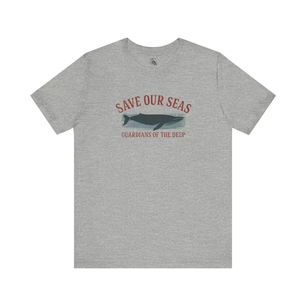 Heather gray Trini Skies whale graphic tee with classic crew neckline