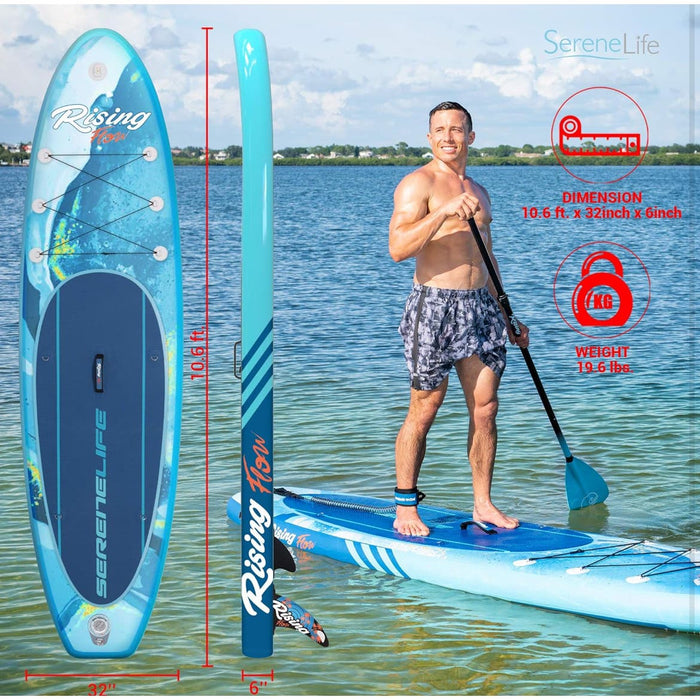 Serene life SereneLife Inflatable Stand Up Paddle Board with Premium SUP Accessories