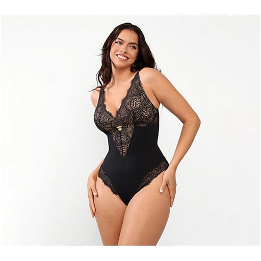 Shapellx Shapellx AirSlim Go Braless * Shaping Lace Bodysuit Lingerie Sz XL