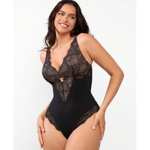 Shapellx Shapellx AirSlim Go Braless * Shaping Lace Bodysuit Lingerie Sz XL