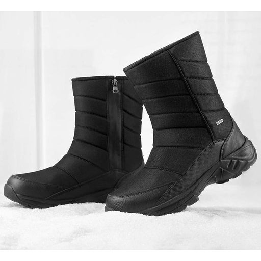 Silentcare 12 / Black "Silentcare Winter Snow Boots - Waterproof, Mid-Calf, Size 12 - Ideal Gift for Outdoor Sports!"