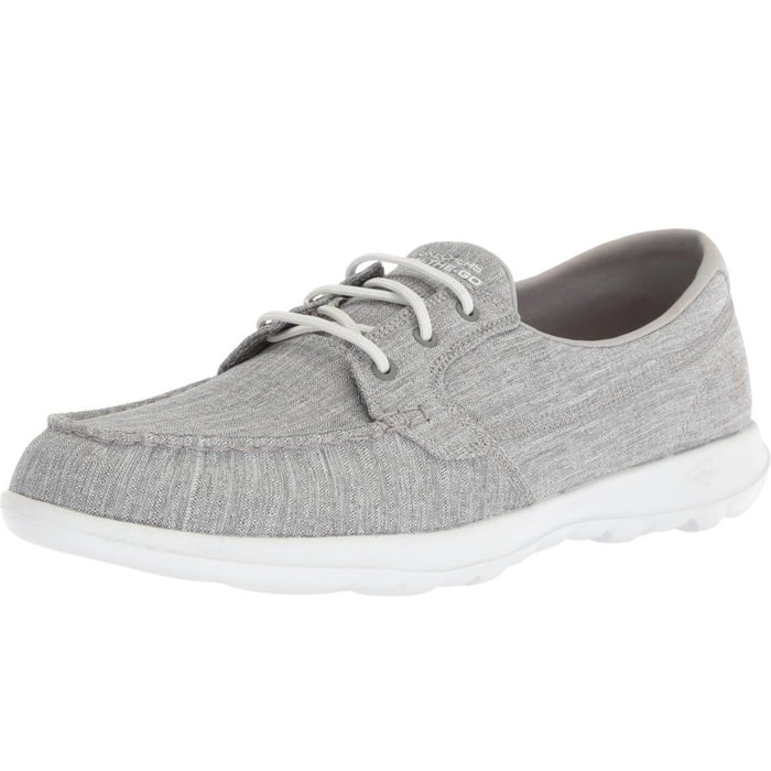 Skechers 6.5 / gray Skechers Women's Go Walk Lite-15433 Boat Shoe, Size 6.5