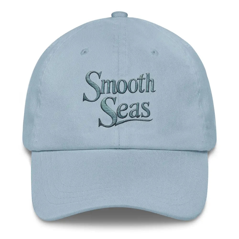Light blue Smooth Seas embroidered dad hat in chino cotton twill