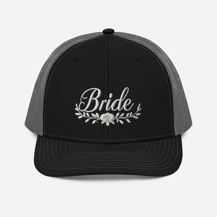 Stylish Bride Trucker Hat: Embroidered, Structured Fit with Snapback Closure Bride Hat for all of Your Special Occassions Great gift