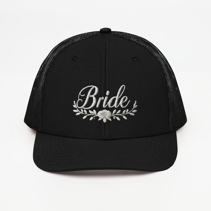 Stylish Bride Trucker Hat: Embroidered, Structured Fit with Snapback Closure Bride Hat for all of Your Special Occassions Great gift