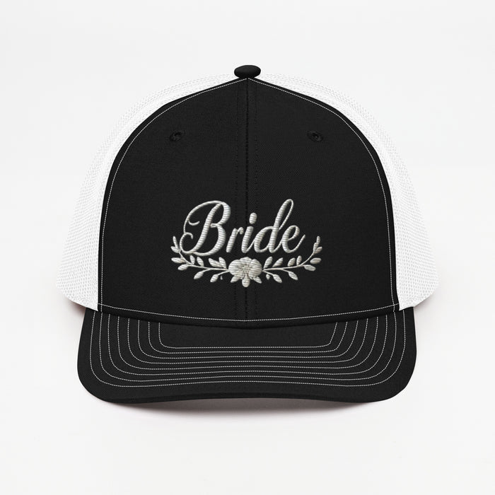 Stylish Bride Trucker Hat: Embroidered, Structured Fit with Snapback Closure Bride Hat for all of Your Special Occassions Great gift