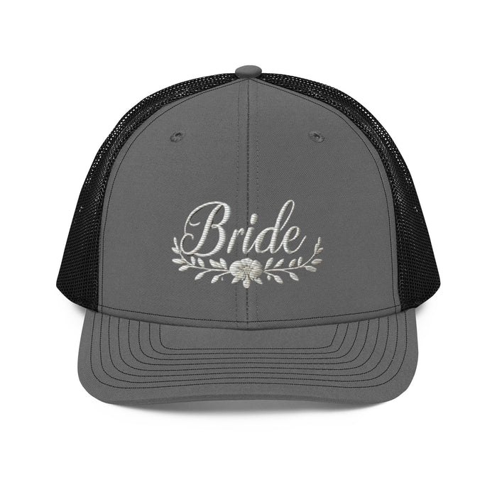 Stylish Bride Trucker Hat: Embroidered, Structured Fit with Snapback Closure Bride Hat for all of Your Special Occassions Great gift