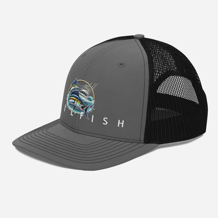 Sailfish Embroidered Offshore  Fishing Hat-Trucker Cap