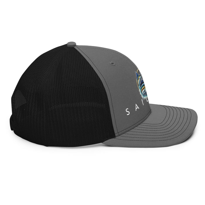 Sailfish Embroidered Offshore  Fishing Hat-Trucker Cap