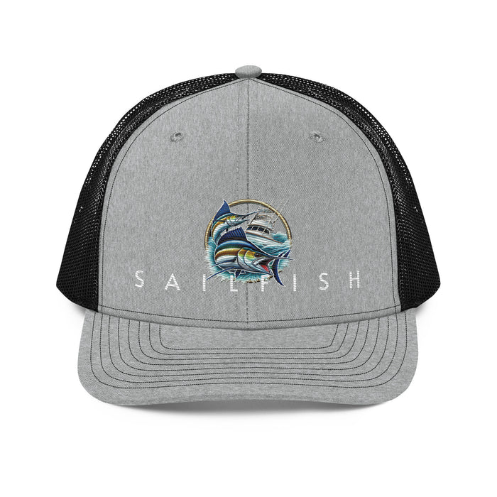 Sailfish Embroidered Offshore  Fishing Hat-Trucker Cap