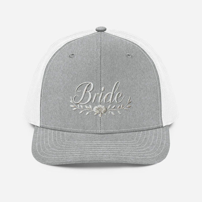 Stylish Bride Trucker Hat: Embroidered, Structured Fit with Snapback Closure Bride Hat for all of Your Special Occassions Great gift