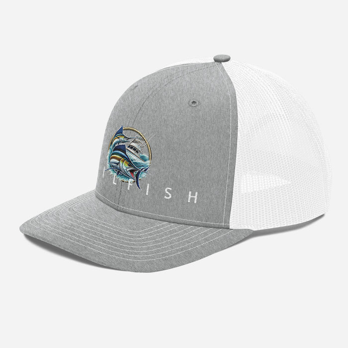 Sailfish Embroidered Offshore  Fishing Hat-Trucker Cap