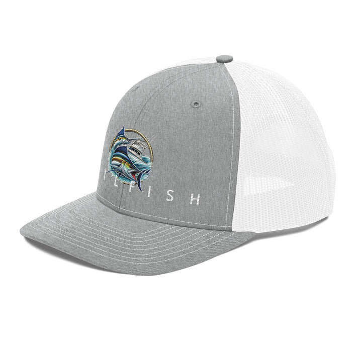 Sailfish Embroidered Offshore  Fishing Hat-Trucker Cap