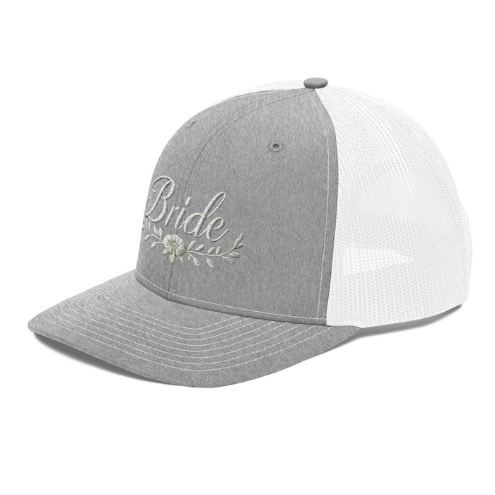 Stylish Bride Trucker Hat: Embroidered, Structured Fit with Snapback Closure Bride Hat for all of Your Special Occassions Great gift