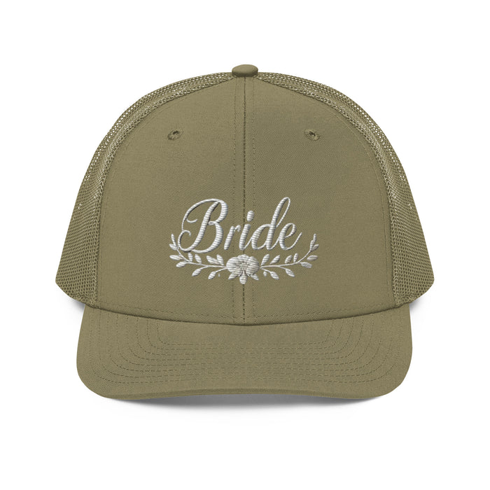 Stylish Bride Trucker Hat: Embroidered, Structured Fit with Snapback Closure Bride Hat for all of Your Special Occassions Great gift