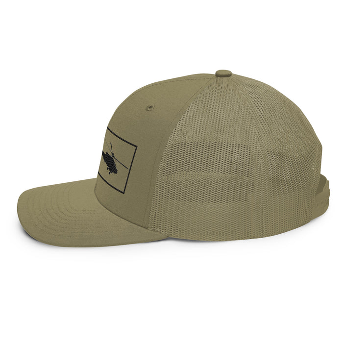 Black Ops Helo Embroidered Tactical Hat- Premium Military Style Cap. Helicopter Tribute