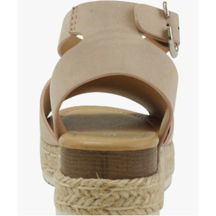 SODA 2 Kids / Mauve "Soda Little Kids/Girls Topic-IIS Espadrille Flatform Wedge Open Toe Sandal"