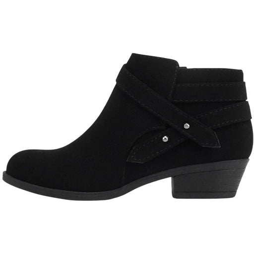 SODA Shoes Soda Women's Ankle Bootie Size 7 Black Criss Cross Strap Block Heel