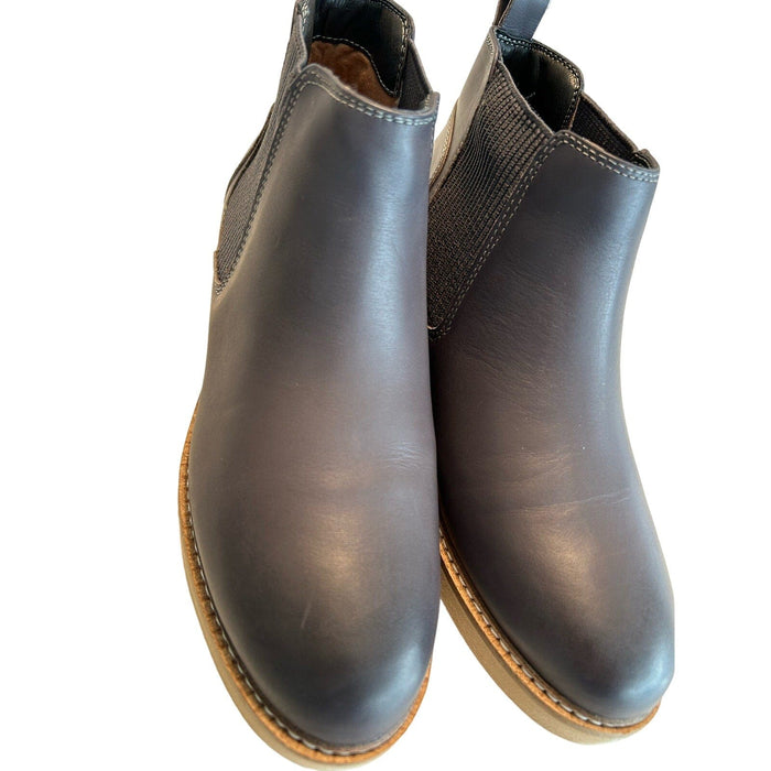 SoftWalk Shoes Female / 8M SoftWalk Wildwood Women's Grey Leather Chelsea Boot Size 8 M Comfortable Wedge