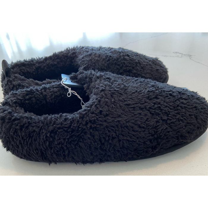 Sonoma Medium / Black "Sonoma Black Fuzzy Slippers - Comfort Cushion - Women's Size Medium (7-8)"