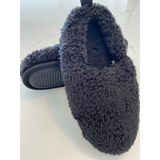 Sonoma Medium / Black "Sonoma Black Fuzzy Slippers - Comfort Cushion - Women's Size Medium (7-8)"