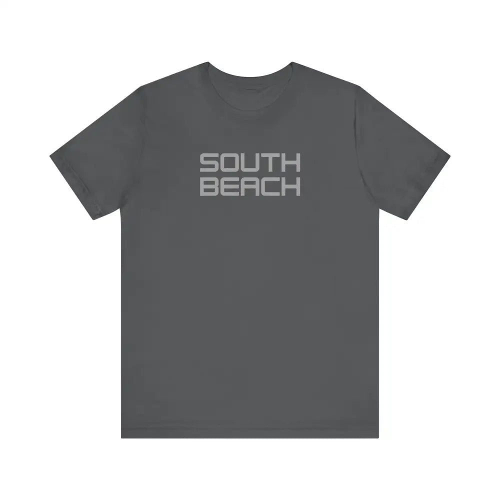 South Beach Serenity graphic tee in dark grey with light grey SO