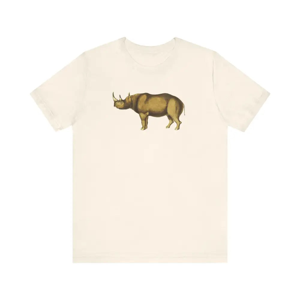Southern Black Rhinoceros graphic on off-white unisex t-shirt