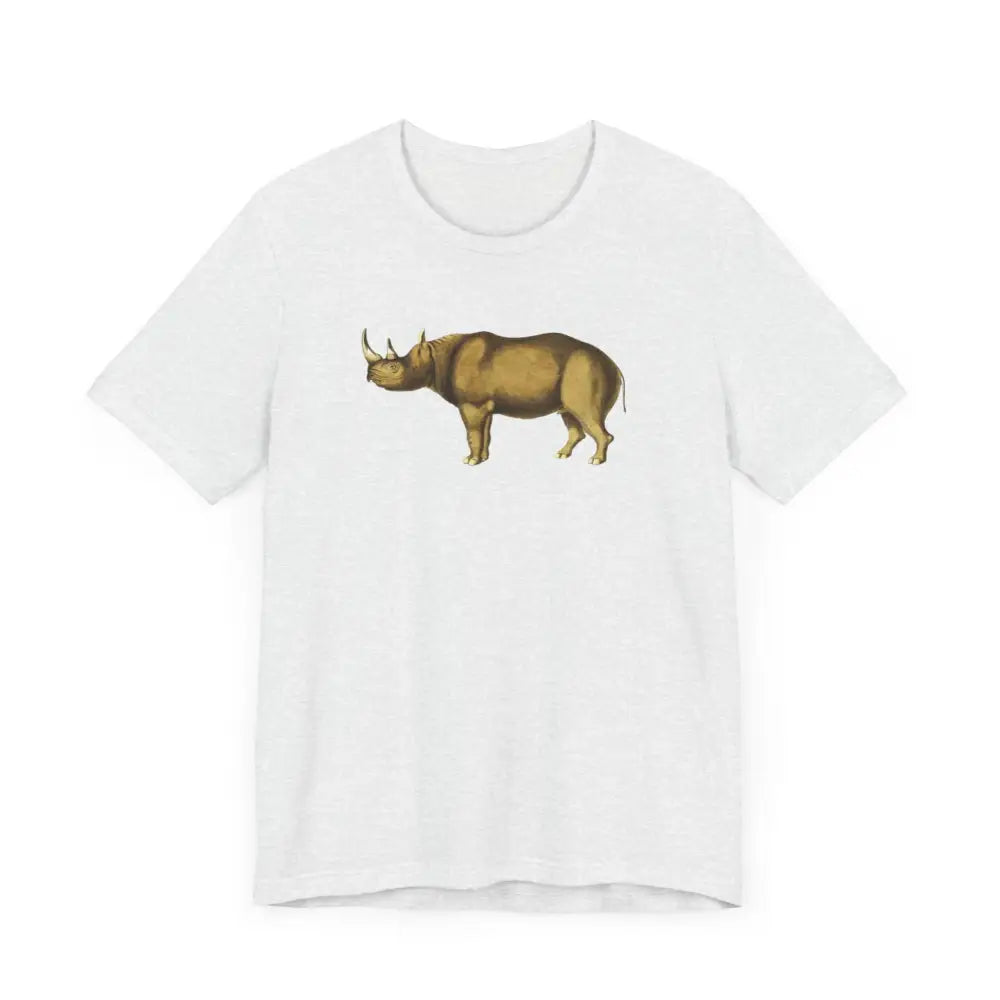 White southern black rhinoceros graphic on unisex t-shirt
