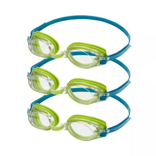 Speedo Junior 6-14 / Neon/Green "Speedo Junior 3-Pack Swim Goggles - Lime/Clear"