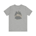 Heather grey unisex jersey forest graphic short-sleeve tee