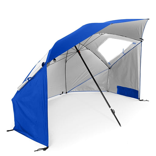 Sports brella Sport-Brella Super-Brella SPF 50+ Sun and Rain Canopy Umbrella (8-Foot, Blue)