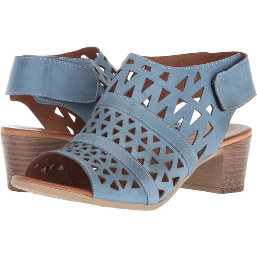 Spring Step Blue / 9.5 Spring Step Dorotha Block Heel Sandal - Size 9.5, Stylish Comfort