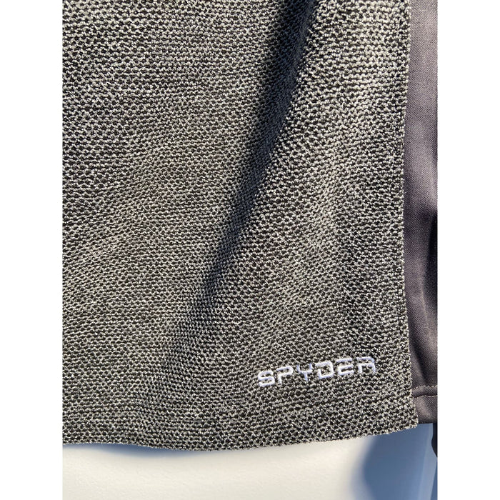 Spyder Large / gray Spyder Gray Quarter-Zip Stylish Hooded Jacket * Warm and Trendy Sweatshirt MSS20