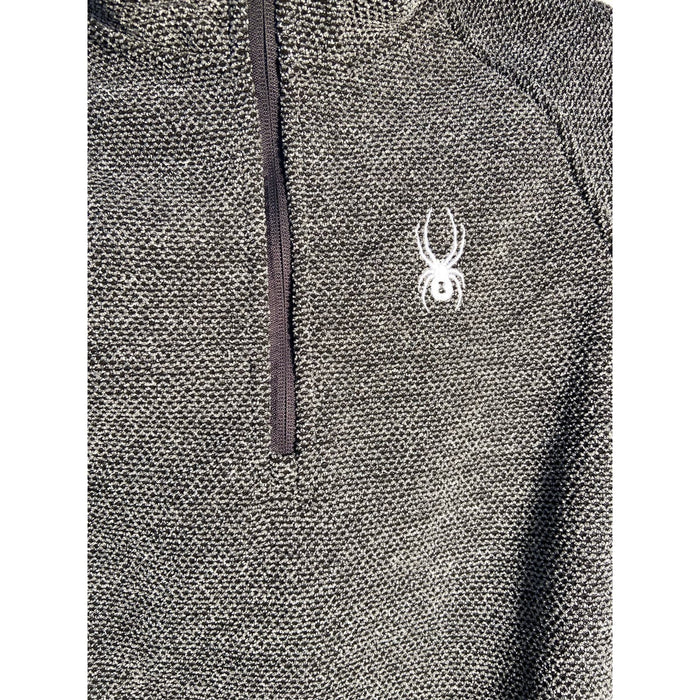 Spyder Large / gray Spyder Gray Quarter-Zip Stylish Hooded Jacket * Warm and Trendy Sweatshirt MSS20