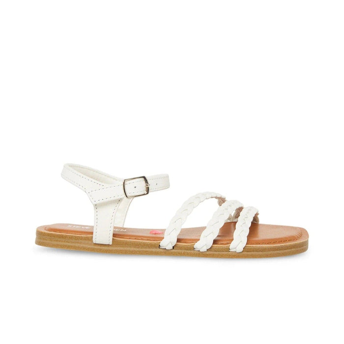 Sreve Madden 13 / White / Leather Steve Madden Kids JGEORGIA Flat Sandal, Black Leather, 13 US MSRP $49