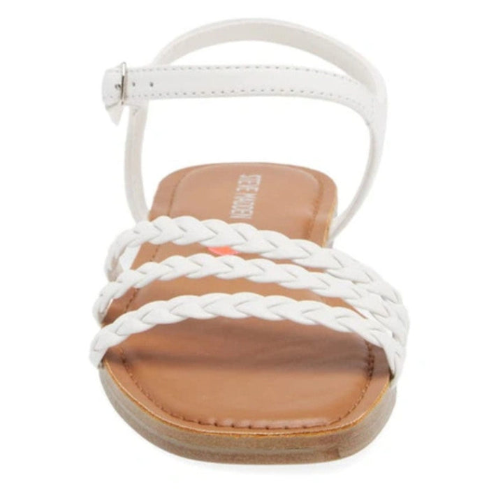 Sreve Madden 13 / White / Leather Steve Madden Kids JGEORGIA Flat Sandal, Black Leather, 13 US MSRP $49