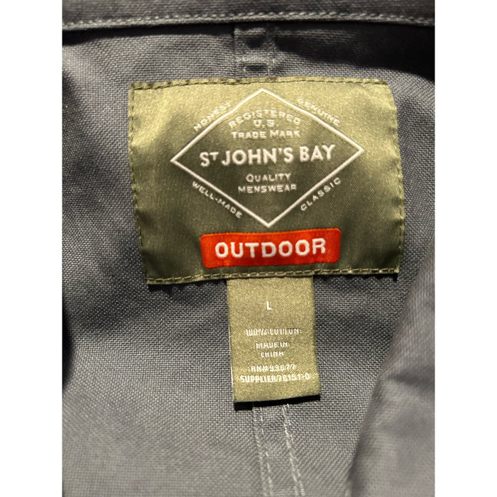 St Johns Bay Large / Blue St. John’s Bay Military Jacket - Steel Blue - Size Large * M1013