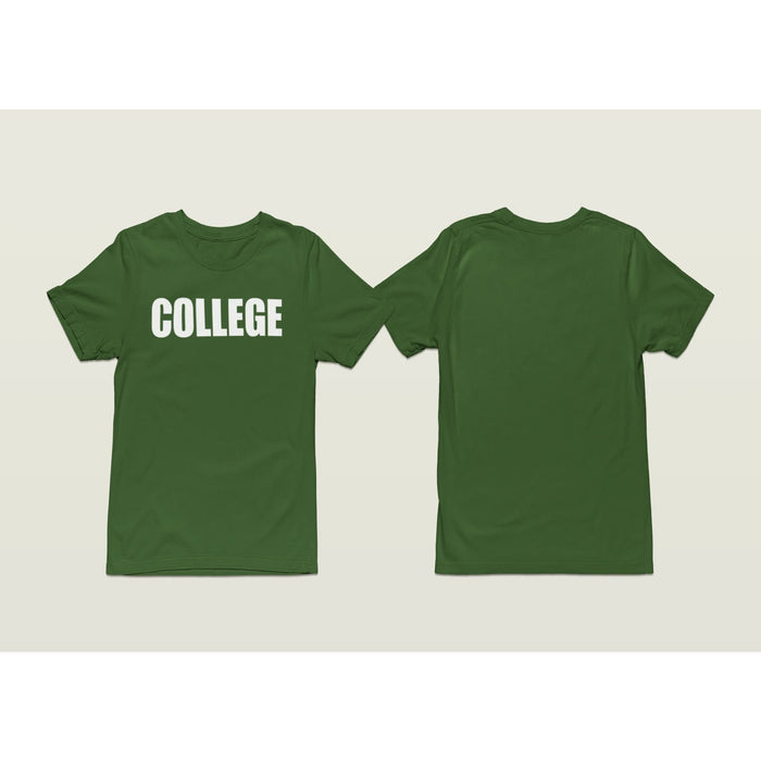 College Short Sleeve Pullover Graphic Crewneck Tshirt