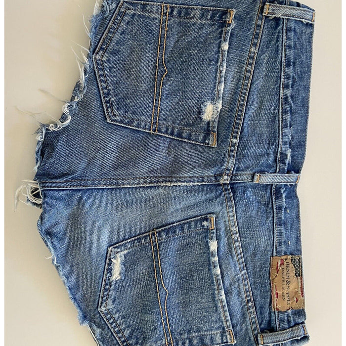 Ralph Lauren Womens Distressed Denim Jean Shorts* Size 28 Boyfriend Cut Off WS08