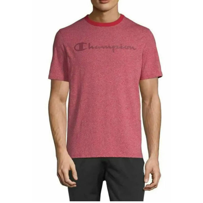 CHAMPION MEN HERITAGE HEATHER Tee in a red  size xl
