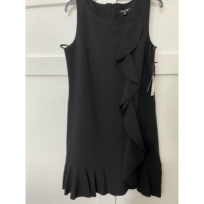 Kensie Women's Sleeveless Ruffle Detail Dress -Size 8 Black* A-Line Dress WD47