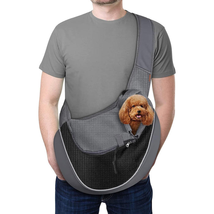 YUDODO Pet Sling Carrier * Breathable Mesh, Travel-Safe, Size Small Pet Safety